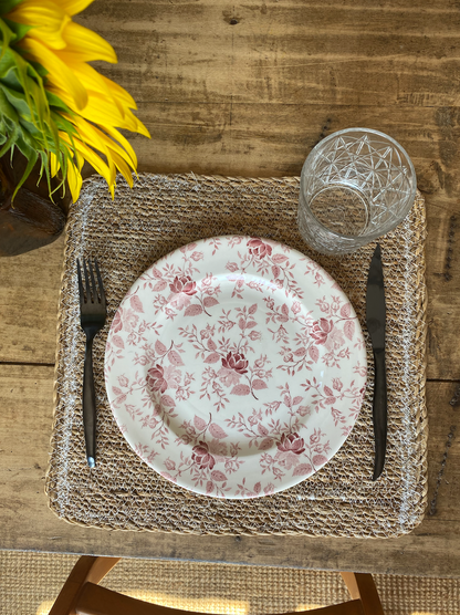 Assiettes plates Anglaises Fleurs