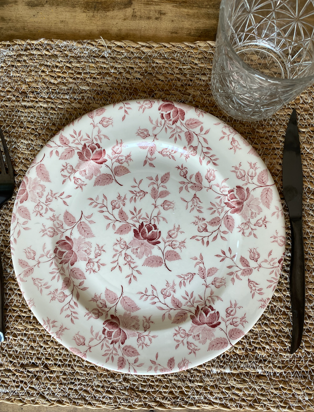 Assiettes plates Anglaises Fleurs
