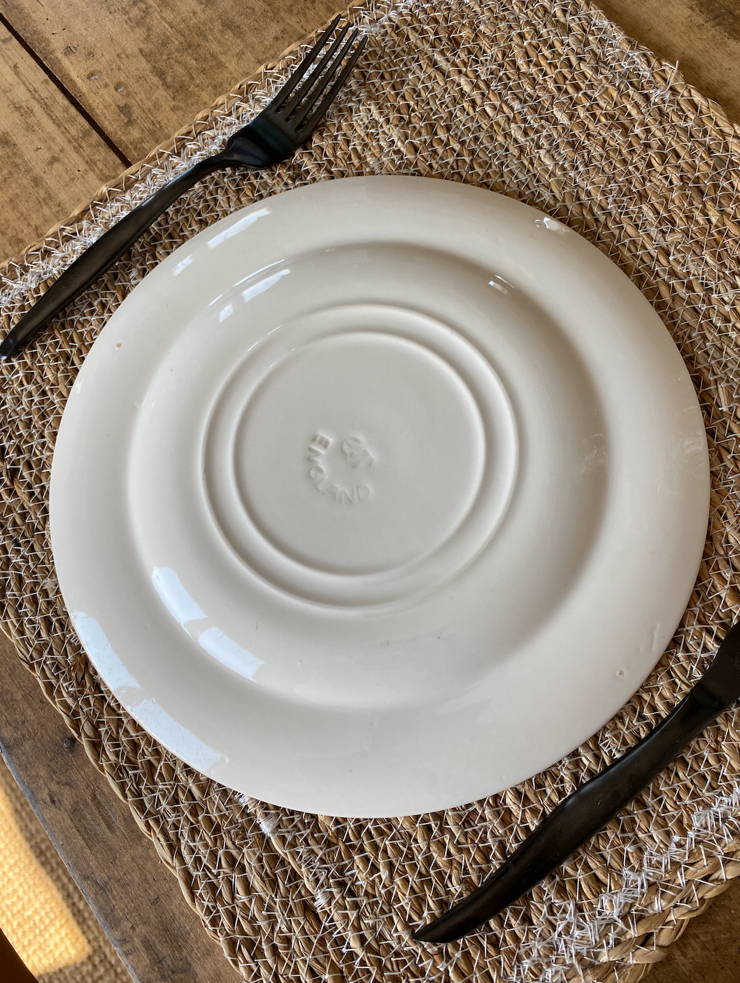 Assiettes plates Anglaises Fleurs