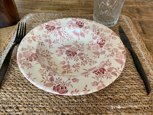 Assiettes creuses Anglaises Fleurs