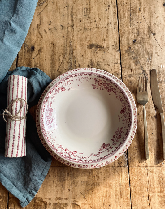 Assiette Creuse Moulin des loups Rouge