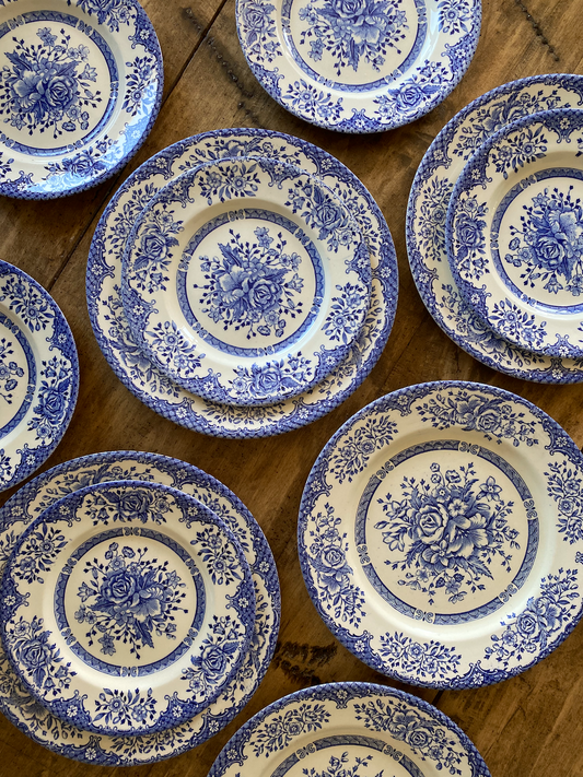 Assiettes anglaises Bleues