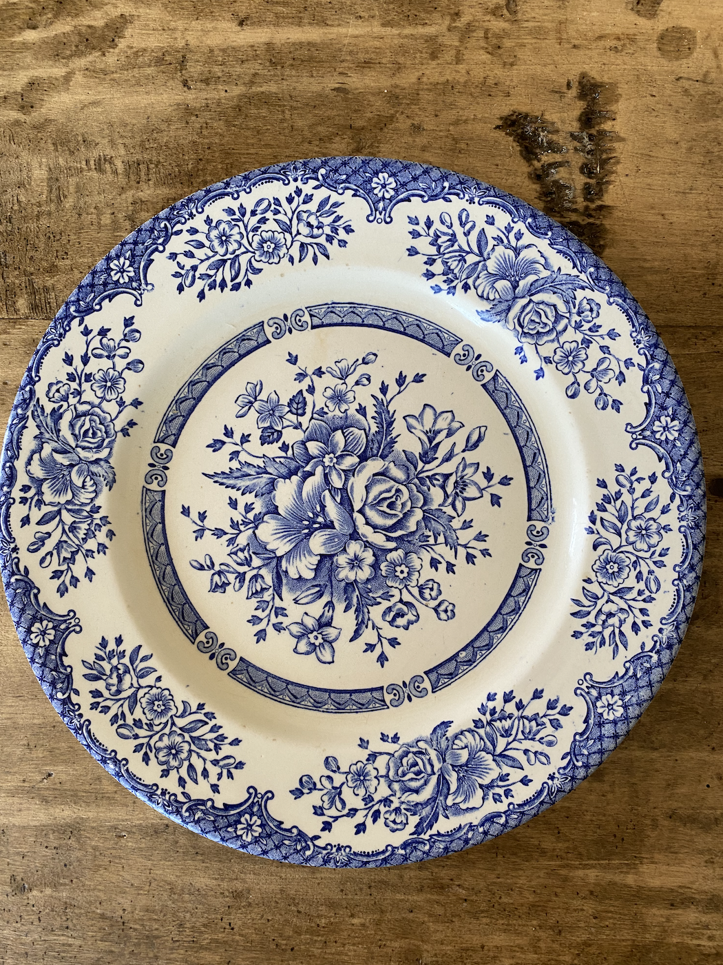 Assiettes anglaises Bleues