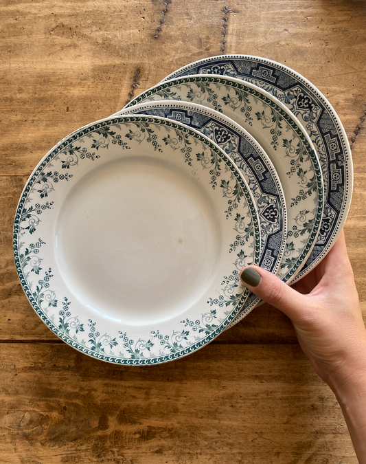 Assiettes dessert dépareillées Montigny-Maroc