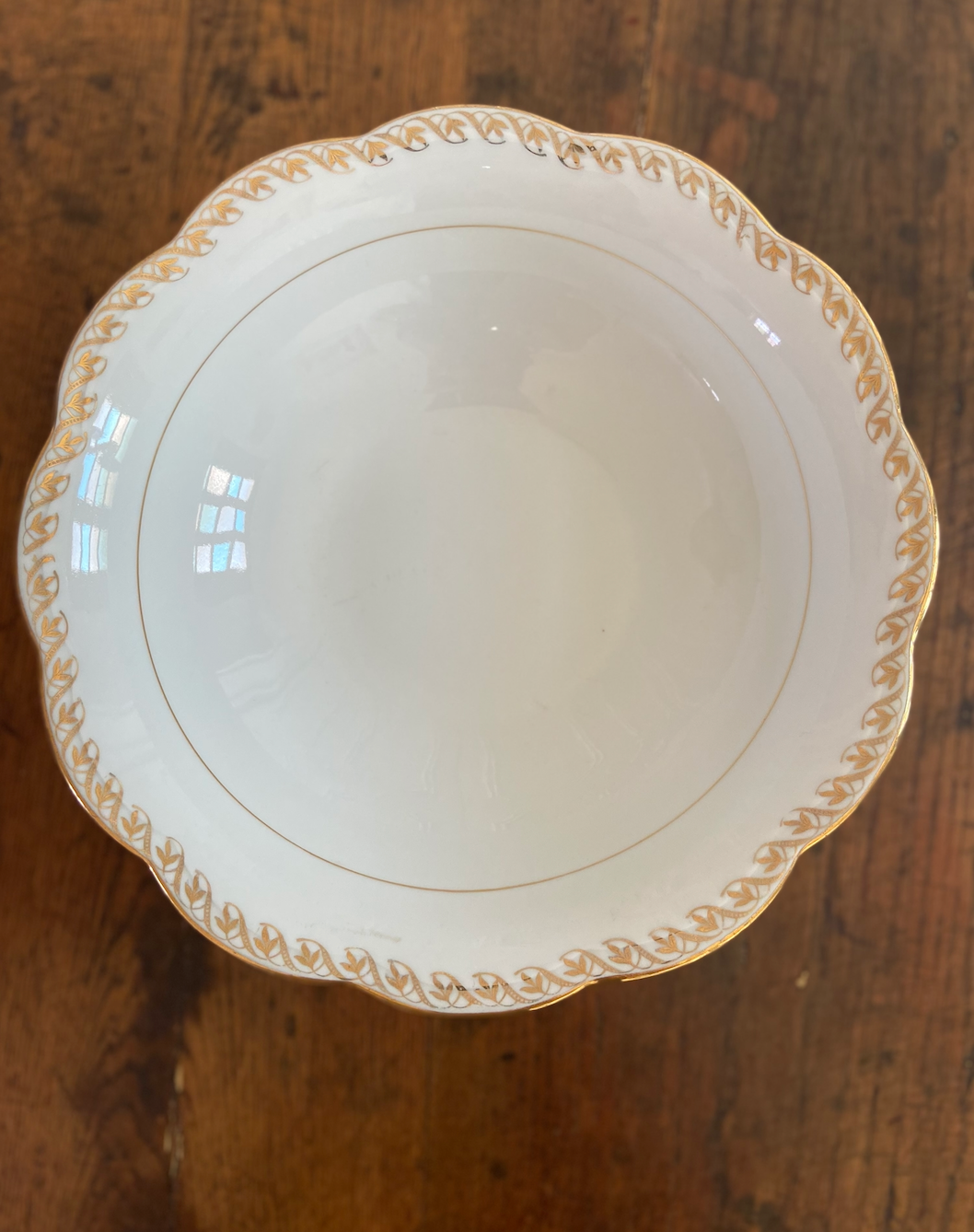 Saladier Blanc & Doré