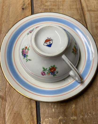 Tasse fleurie & bleue