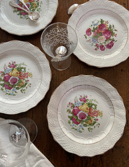 Assiettes Terre de Fer fleuries