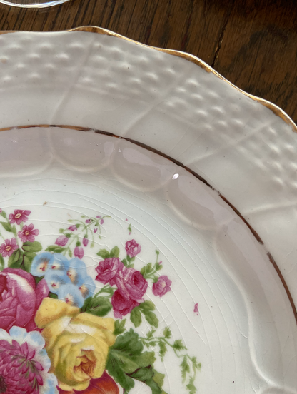 Assiettes Terre de Fer fleuries