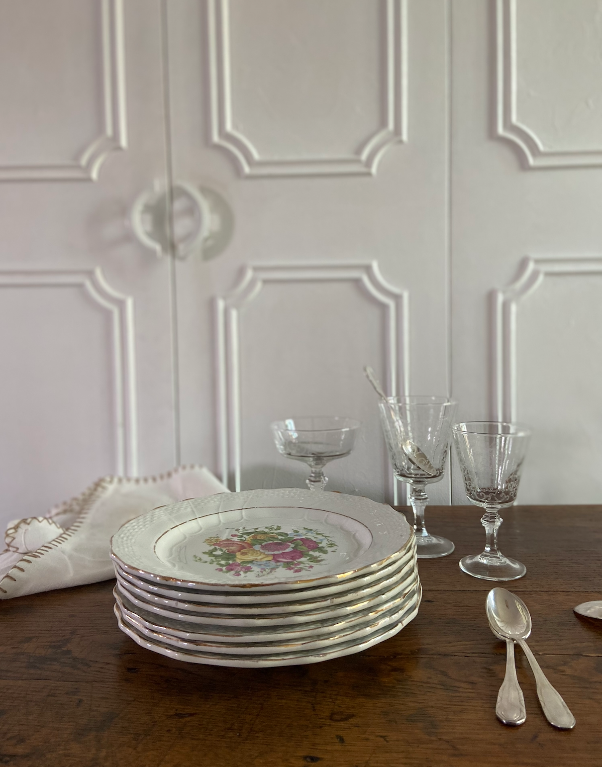 Assiettes Terre de Fer fleuries