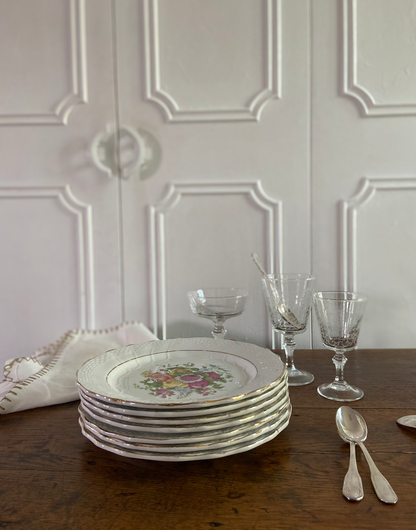 Assiettes Terre de Fer fleuries