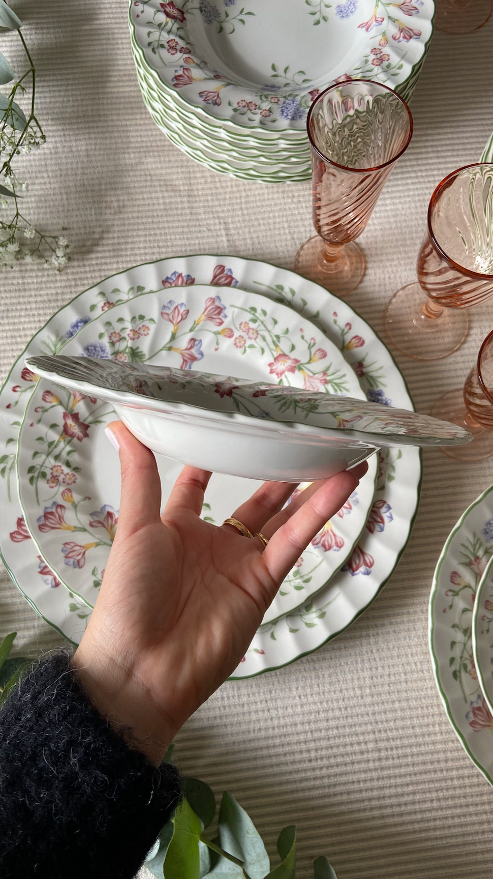 Assiettes anglaises fleuries #id29