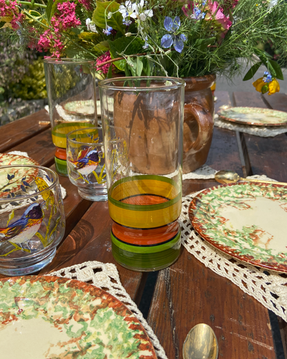 Verres pop tricolores