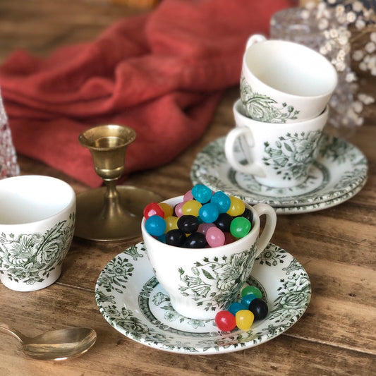 Tasses Anglaises (vert - Ironstone)