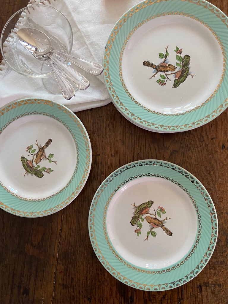 Assiette dessert Oiseaux