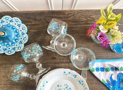 Verres à pied Myosotis