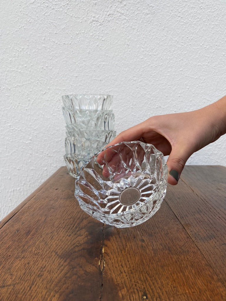 Coupelles verre ciselé