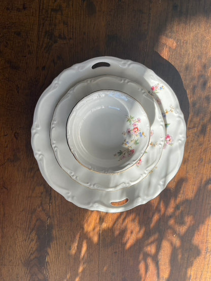 Service fleuri porcelaine de Bavière