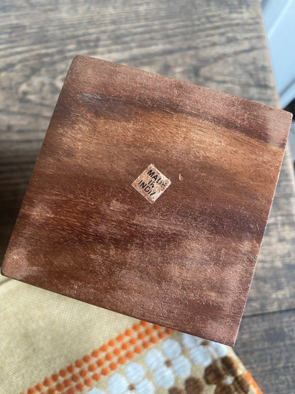 Trio de boîtes en bois