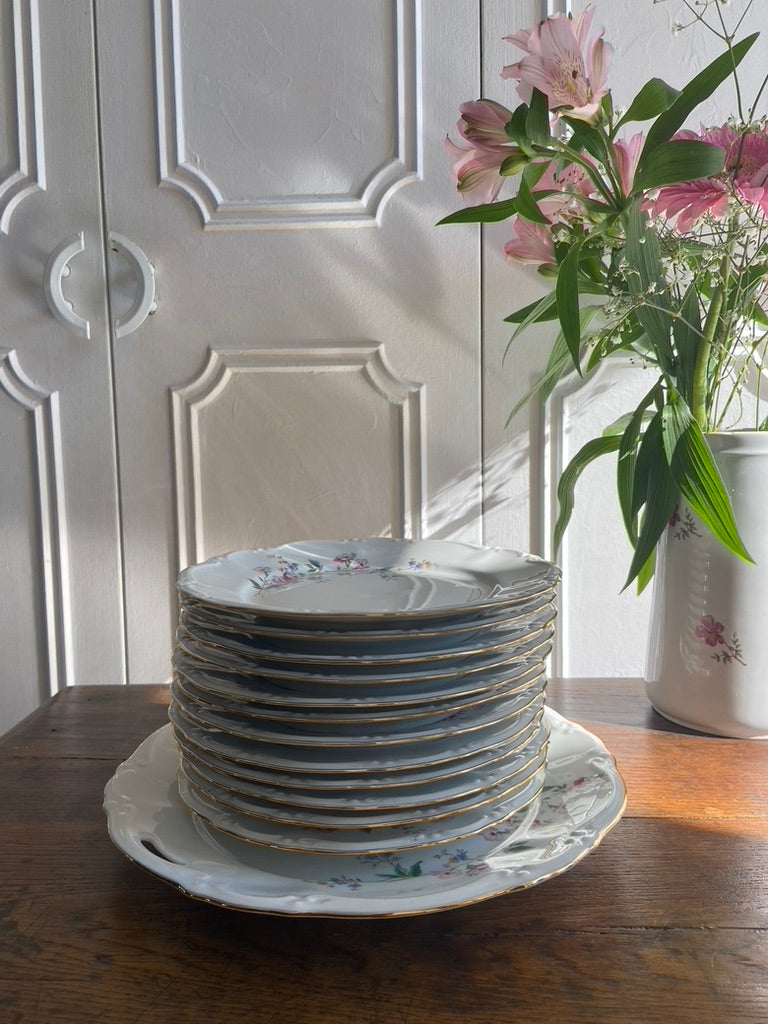 Service fleuri porcelaine de Bavière