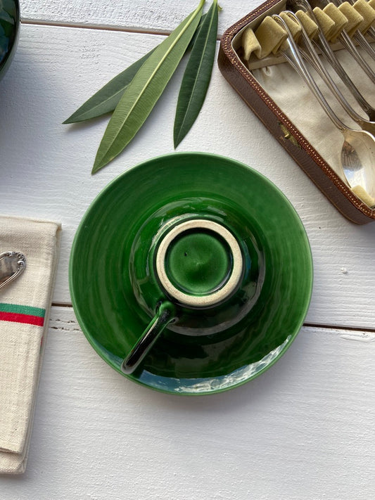 Tasses & sucrier Vallauris (vert)