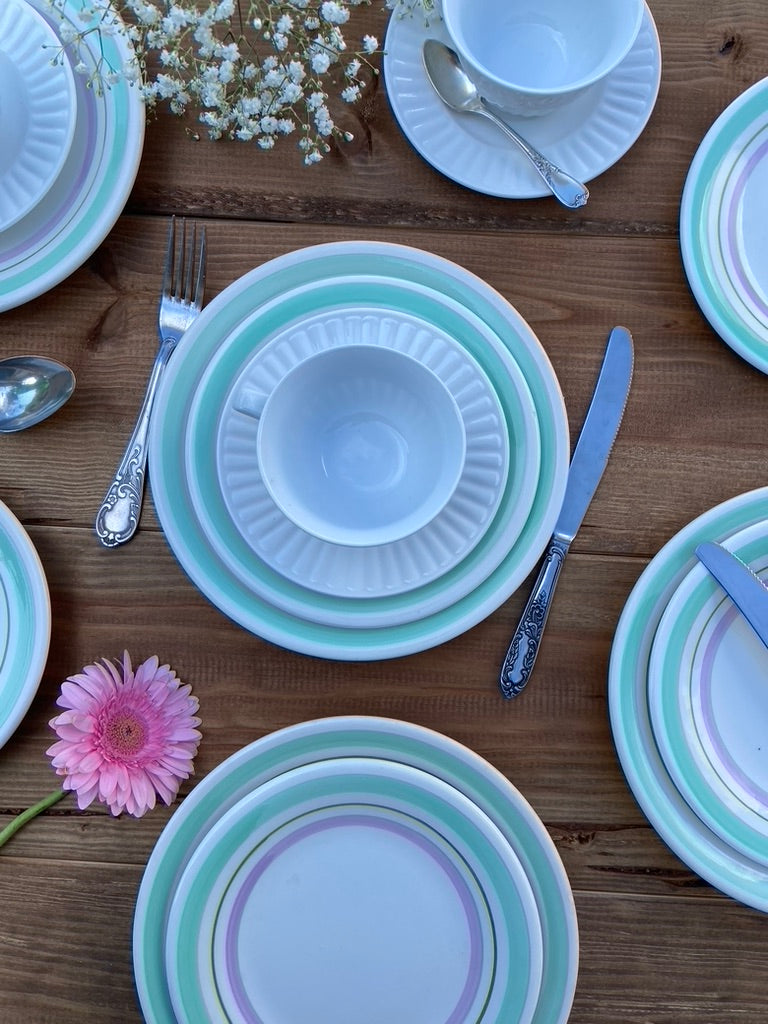 Assiettes Vert & Violine