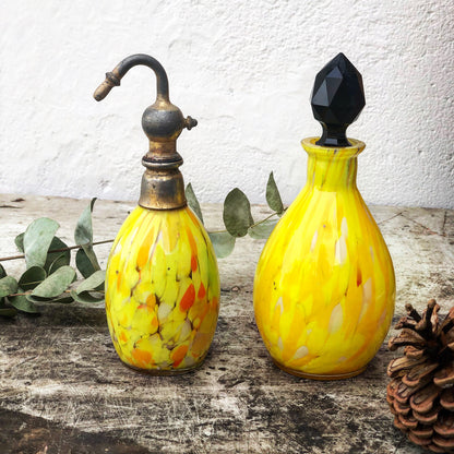 Flacon jaune Verrerie de Clichy