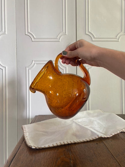 Carafe bullée ambrée