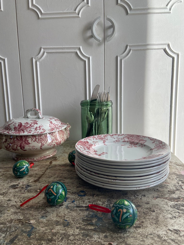 Assiettes Terre de Fer rouge