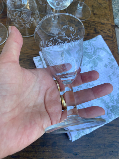 Verre pied Tulipe serigraphié