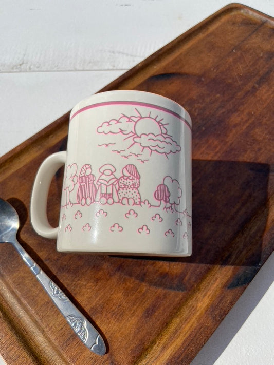 Mug Anglais dessins rose