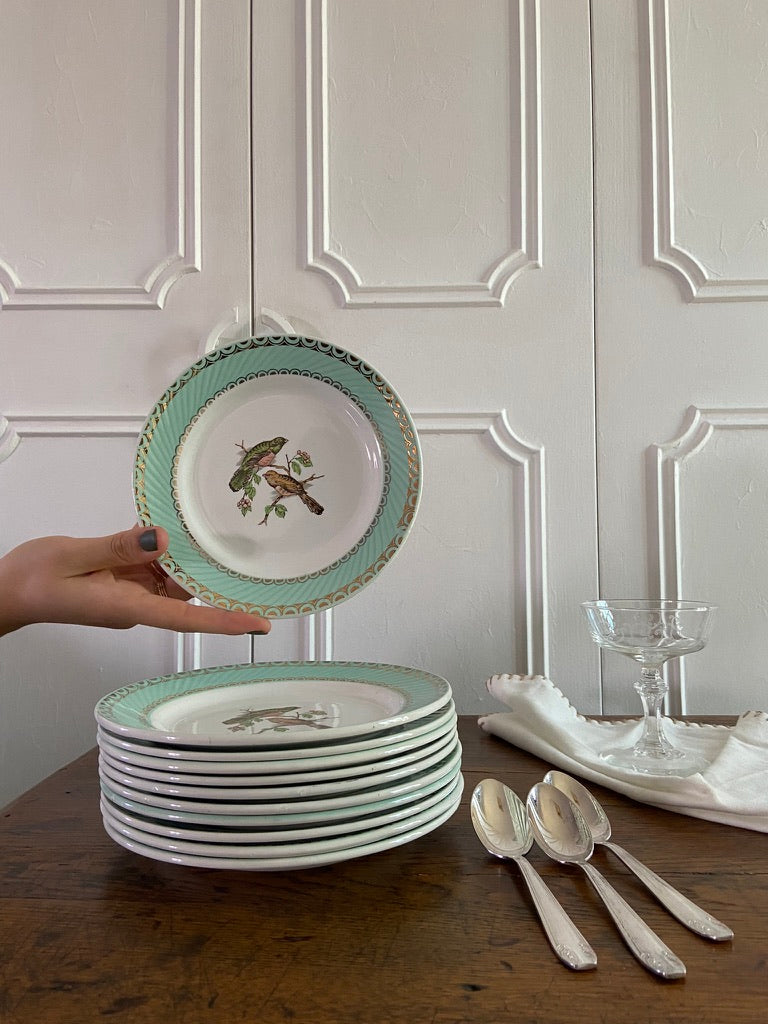 Assiette dessert Oiseaux