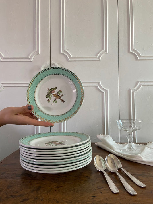 Assiette dessert Oiseaux