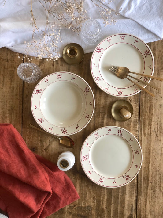 Assiettes plates Roseraie