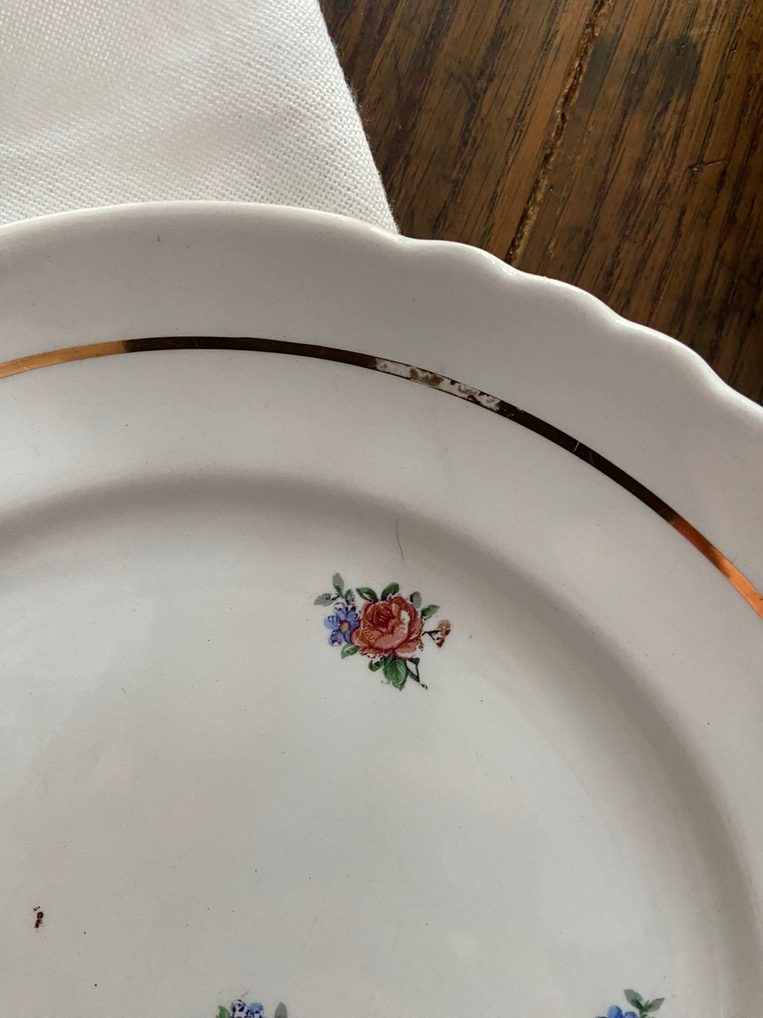 Assiettes dessert fleurettes