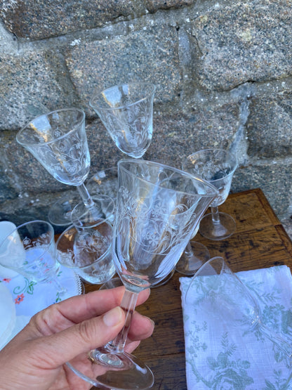 Verre pied Tulipe serigraphié