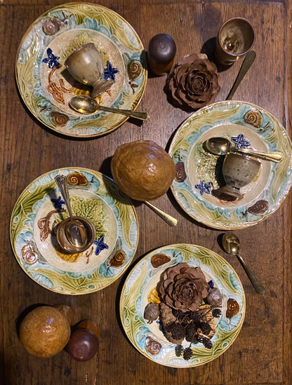 Assiettes à dessert escargots Barbotine