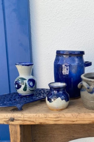 Dessous de plat fonte bleu