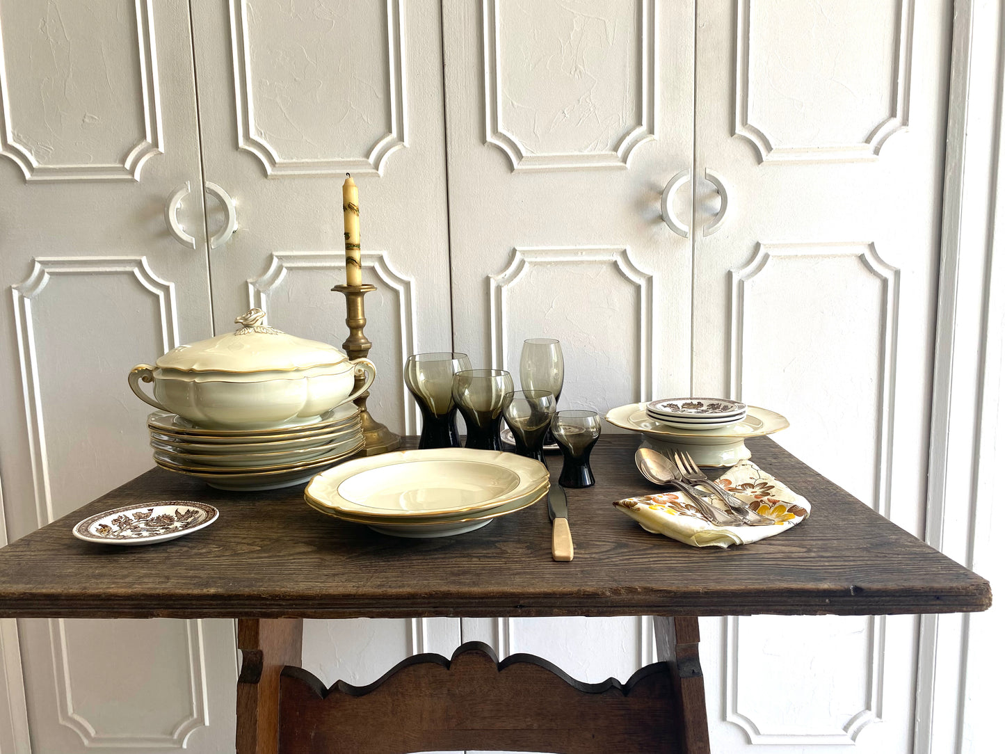 Assiettes Limoges crème