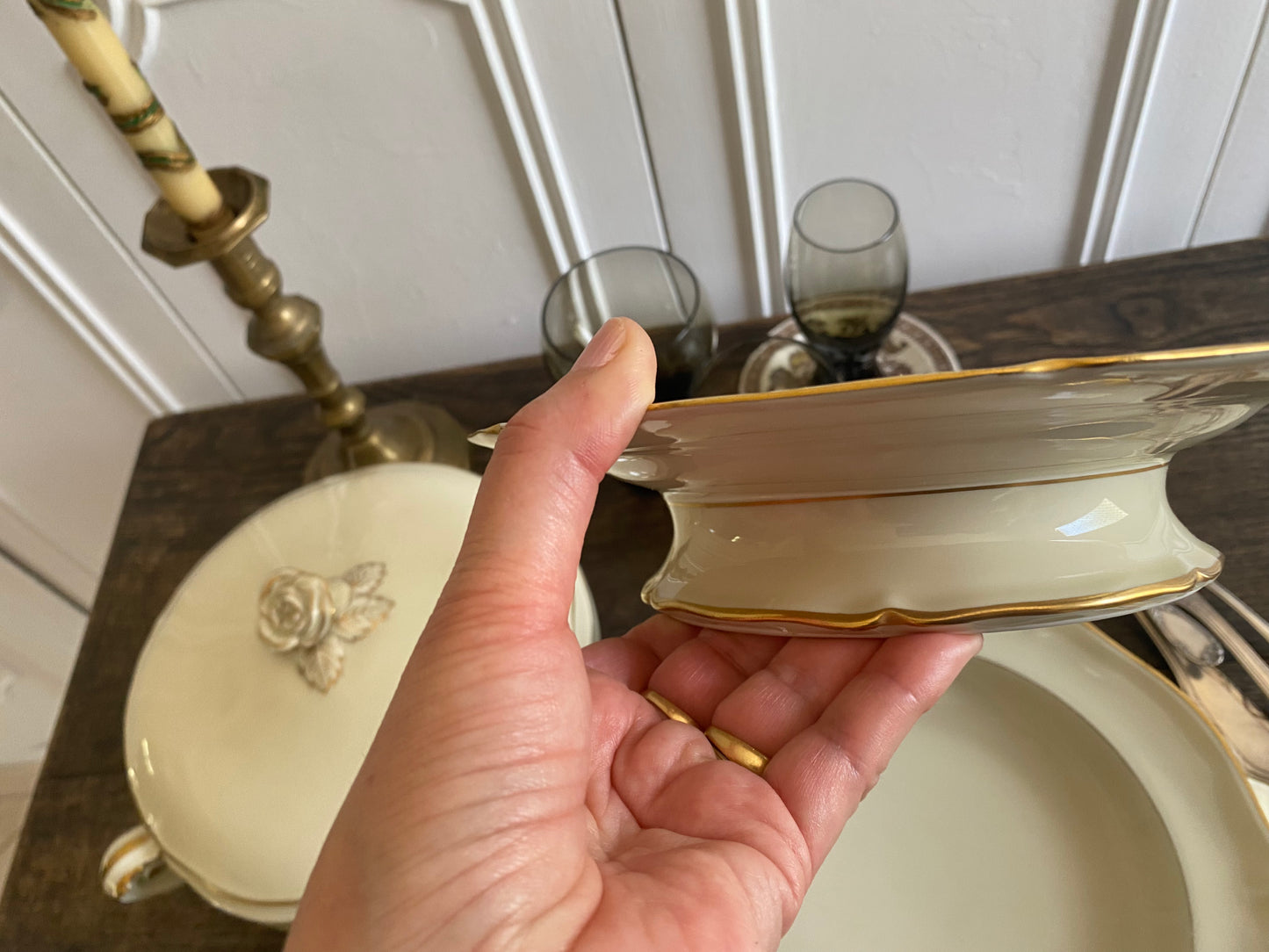 Assiettes Limoges crème