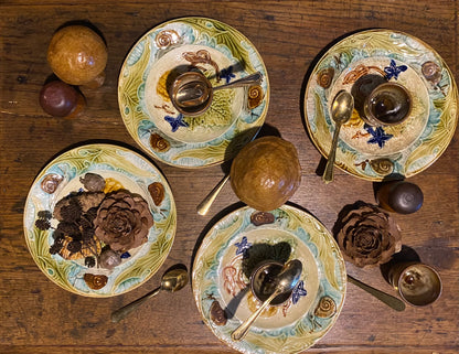 Assiettes à dessert escargots Barbotine