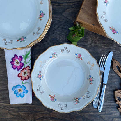 Assiettes aux fleurs L’Amandinoise