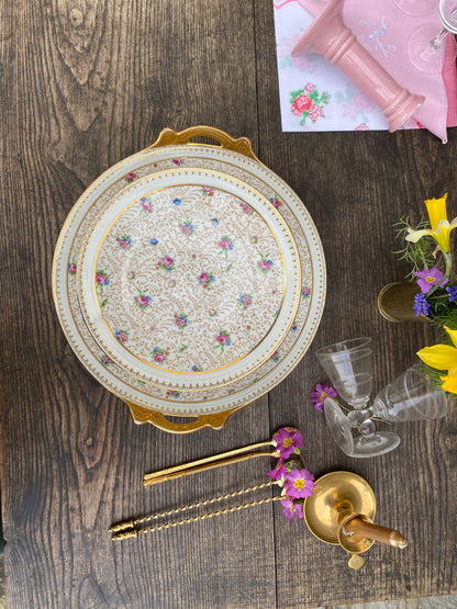 Service limoges dessert fleurettes