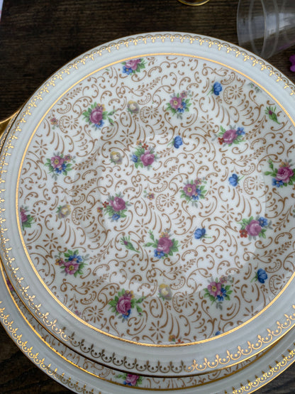 Service limoges dessert fleurettes