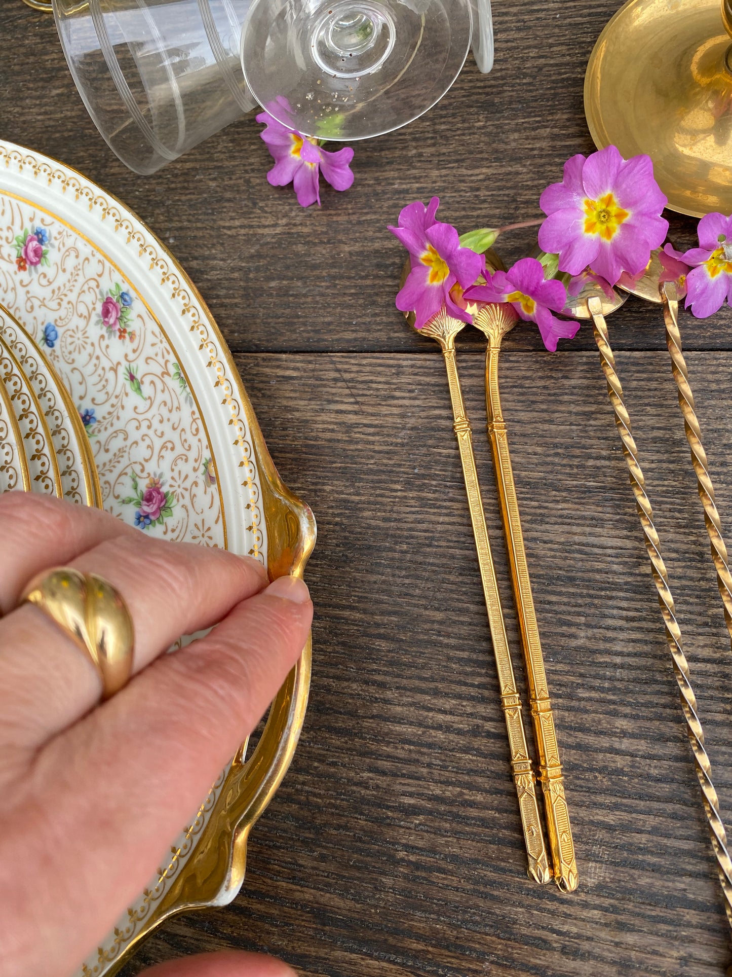 Service limoges dessert fleurettes