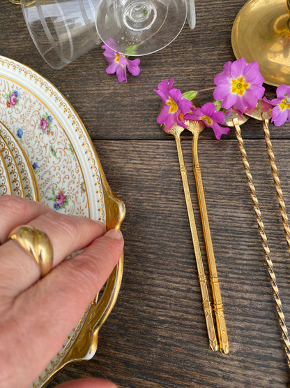 Service limoges dessert fleurettes