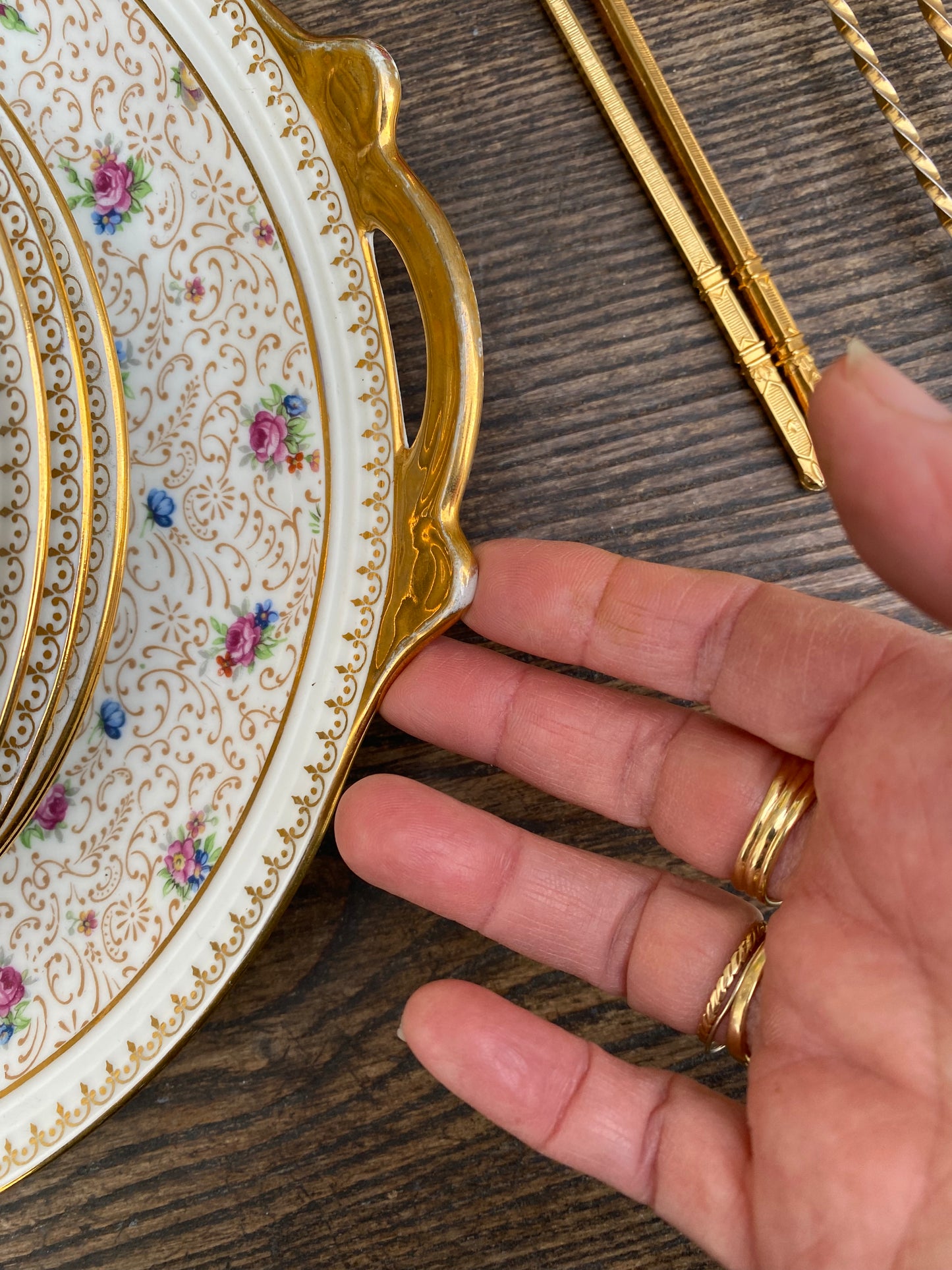 Service limoges dessert fleurettes