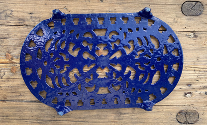 Dessous de plat fonte bleu