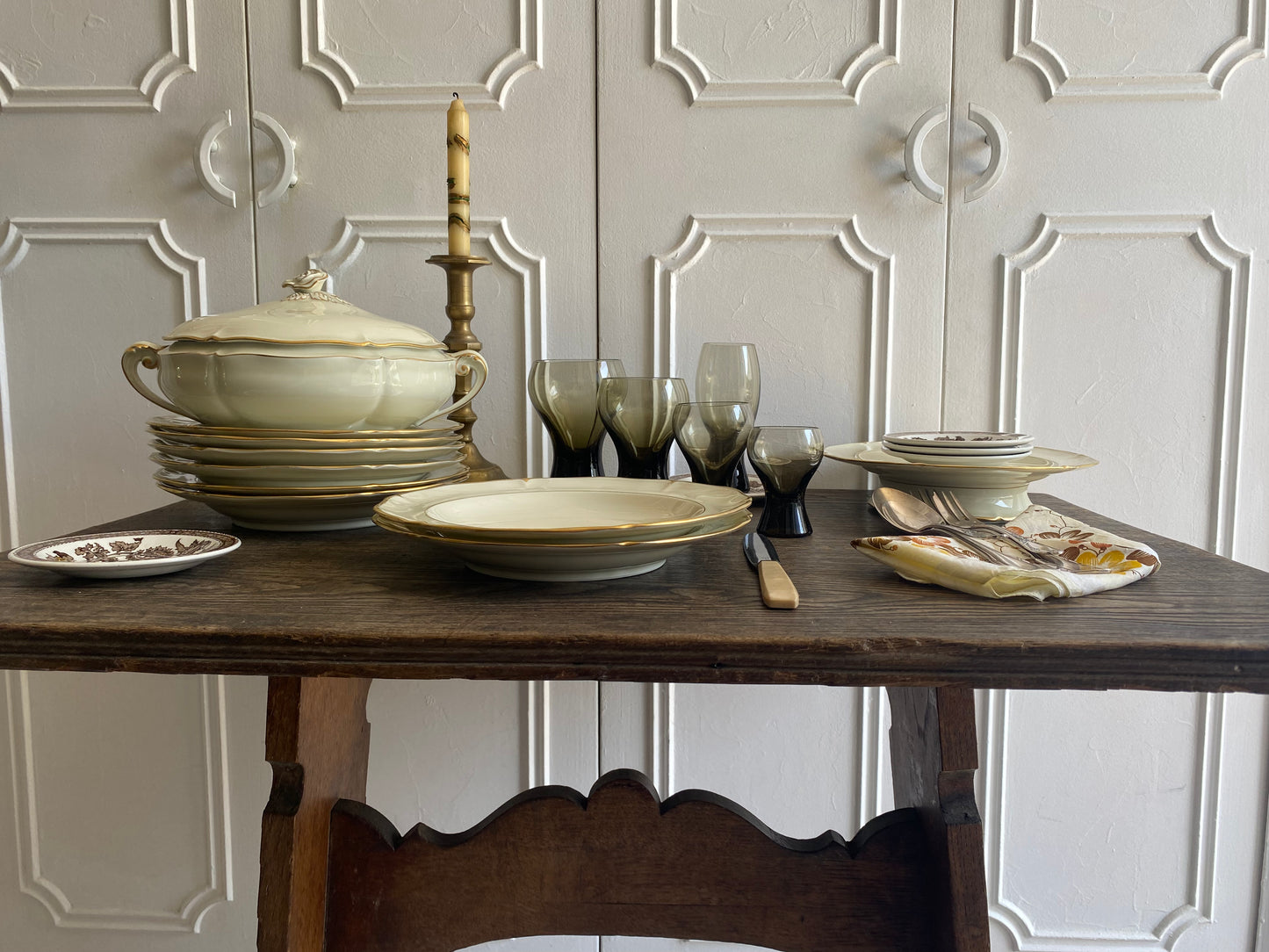 Assiettes Limoges crème