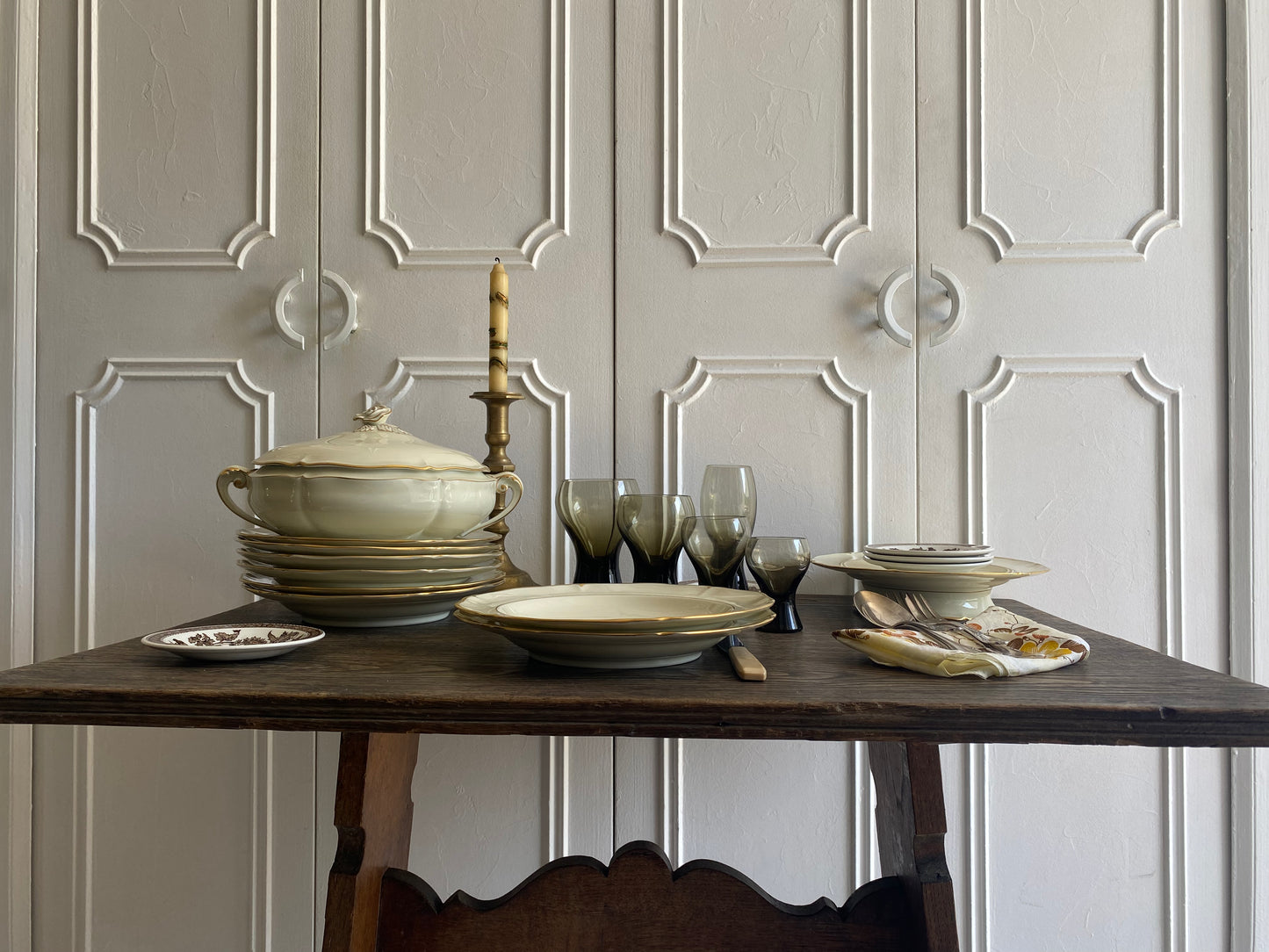 Assiettes Limoges crème