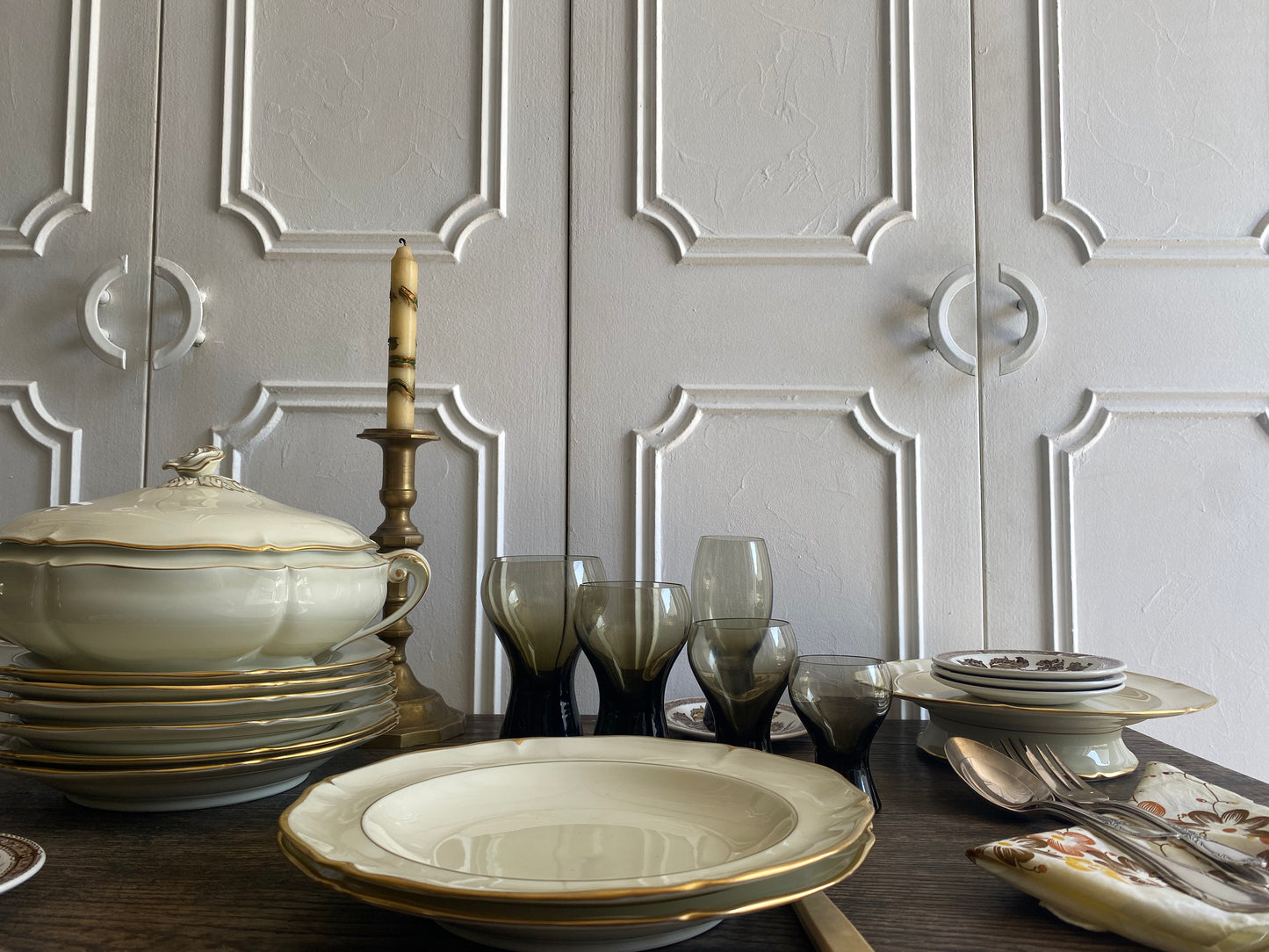 Assiettes Limoges crème